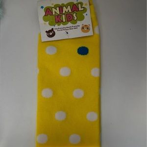 Yellow Polkadot baby legs warmer